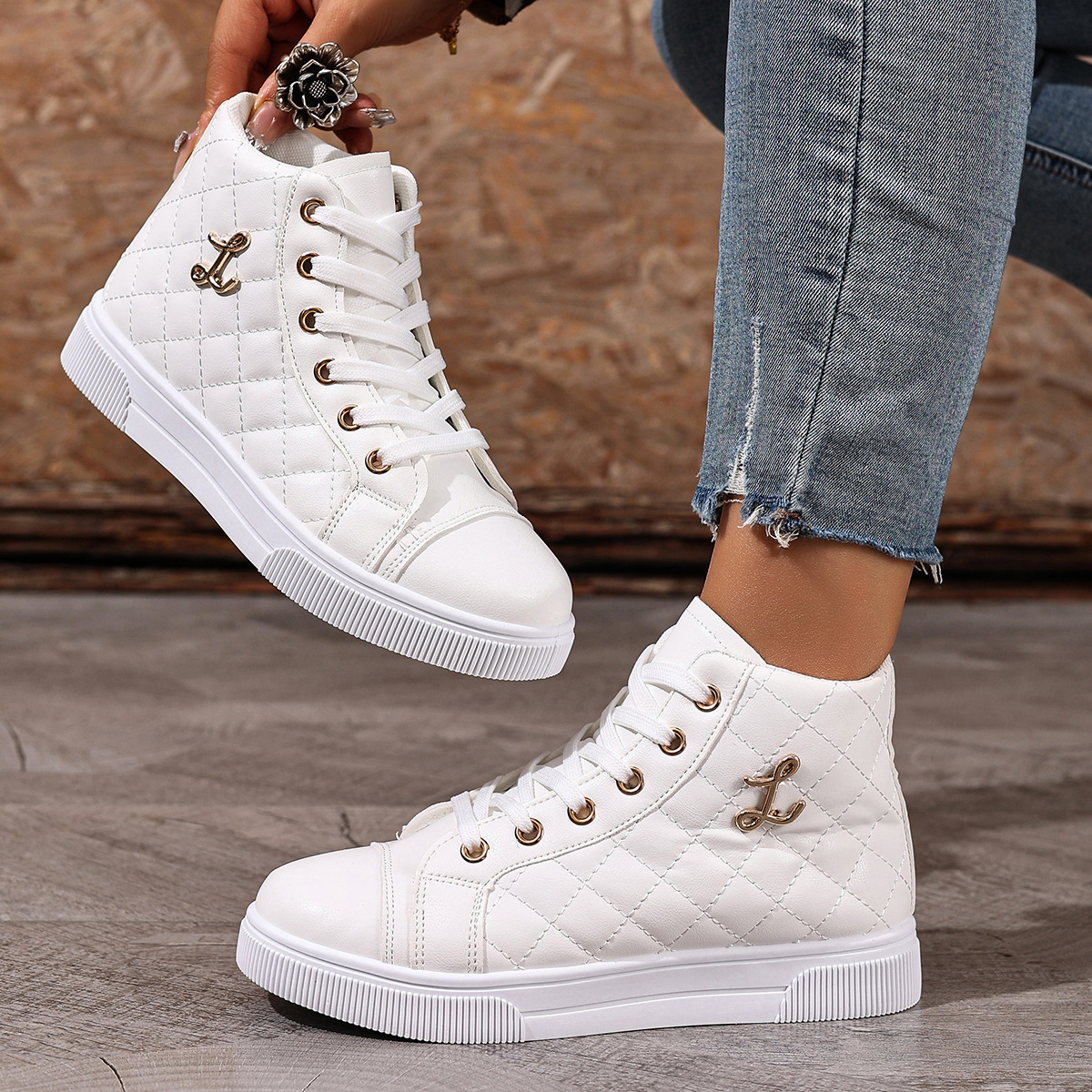 (⏳NOW ON: 70% OFF Sale! 🔥)Women’s Platform Comfort Sneakers – Breathable Lace-Up Walking Shoes