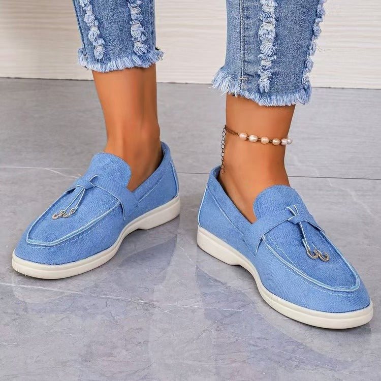 💝Summer Sale⭐Comfortable Women's Slip-On Sneakers: Casual Flat Loafers for Walking