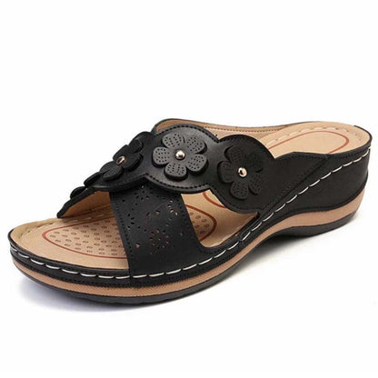 Womens Arch Support  Floral Sandals Vintage Wedge Sandals