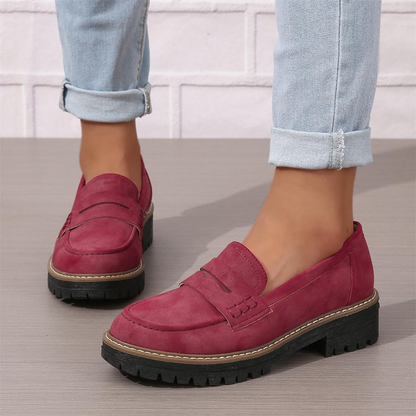 (⏳NOW ON: 70% OFF Sale! 🔥)Women’s Chunky Platform Loafers – Comfortable Slip-On Work & Casual Shoes