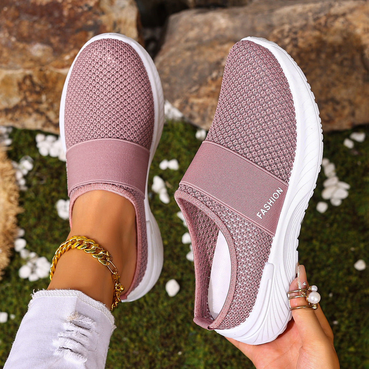 Air Cushion Slip-On Mules – Arch Support & Breathable for Walking