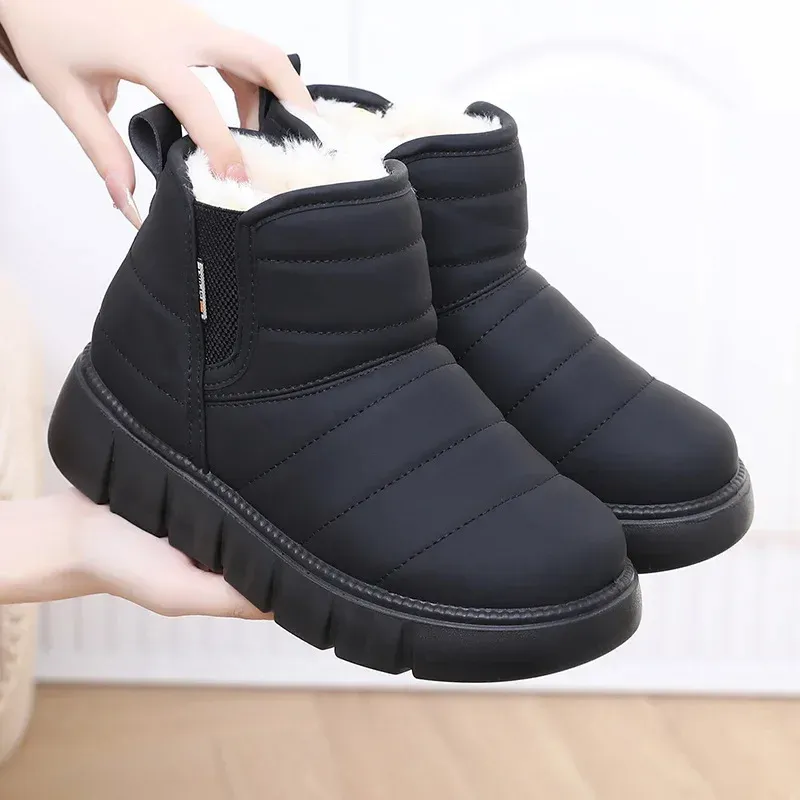 (⏳NOW ON: 70% OFF Sale! 🔥)Women’s Thickened Fuzzy Winter Snow Boots – Warm Comfortable Chunky Ankle Boots