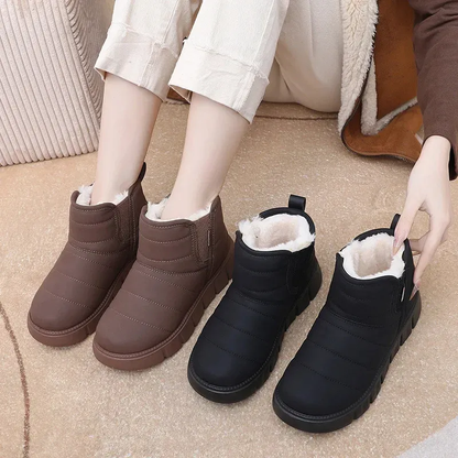 (⏳NOW ON: 70% OFF Sale! 🔥)Women’s Thickened Fuzzy Winter Snow Boots – Warm Comfortable Chunky Ankle Boots