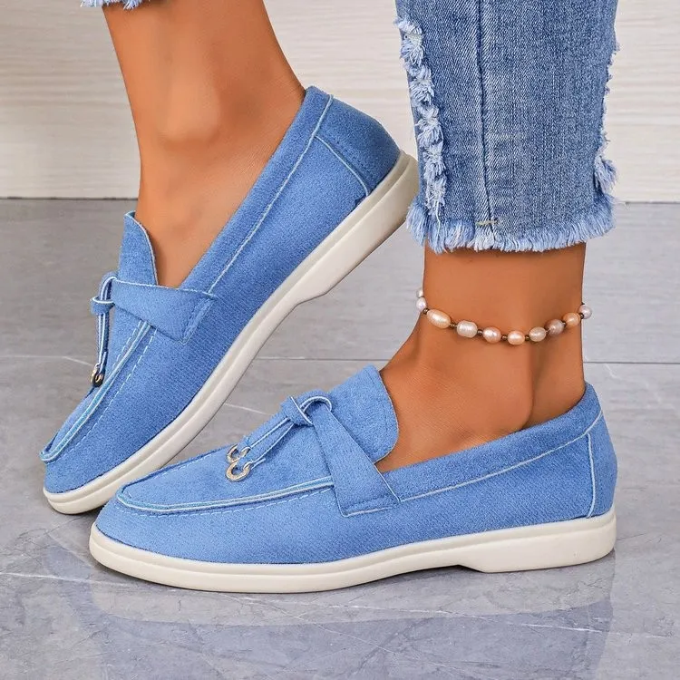 💝Summer Sale⭐Comfortable Women's Slip-On Sneakers: Casual Flat Loafers for Walking