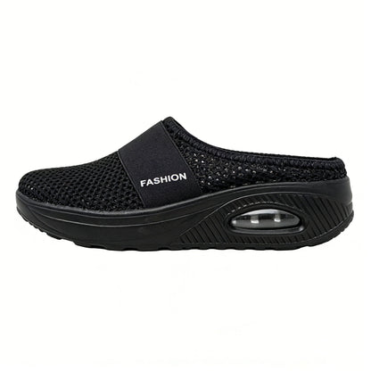 Diabetic Air-Cushion Slip-On Walking Shoes, Orthopedic Diabetic Slippers, with Arch-Support for Women