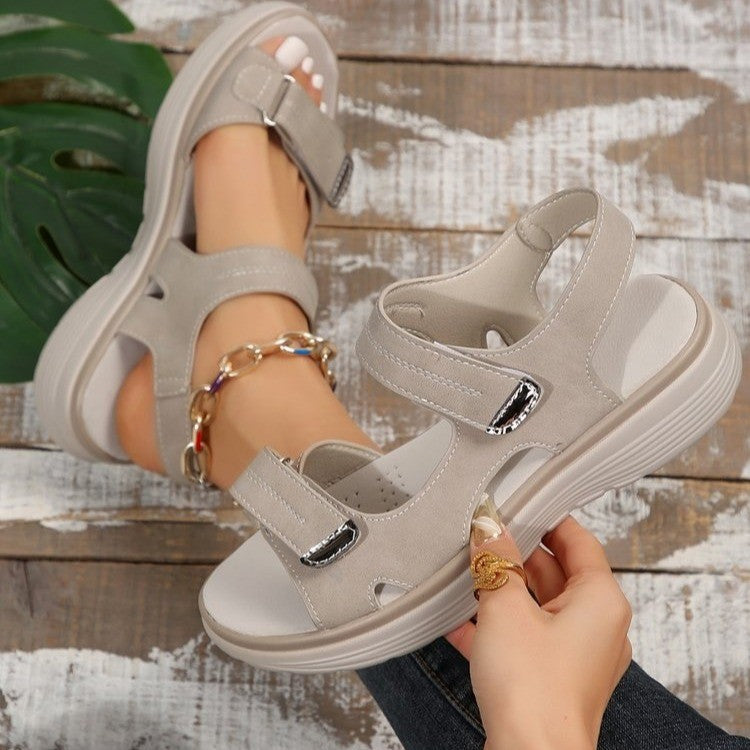 Women's Orthopedic Sandals, Soft and Comfortable Foam Arch Support Walking Sandals with Adjustable Strap, Wedge Platform, Athletic Summer Travel Shoes