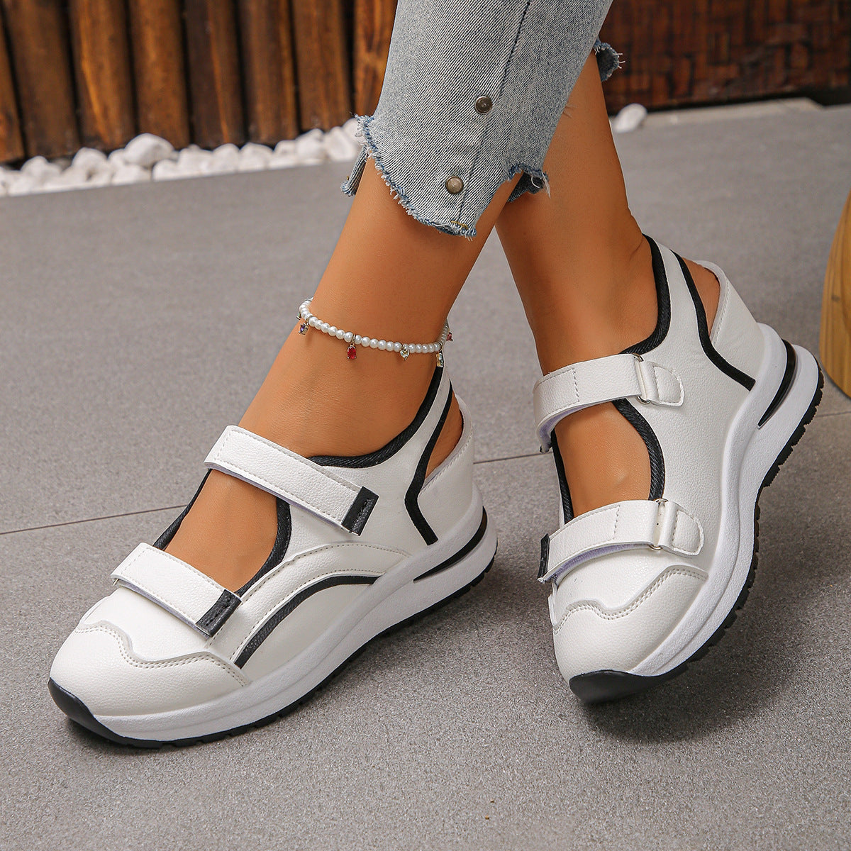 Women Orthopedic Sandals, Arch Support Walking Sneakers, Adjustable Corrective Shoes Plantar Fasciitis Relief