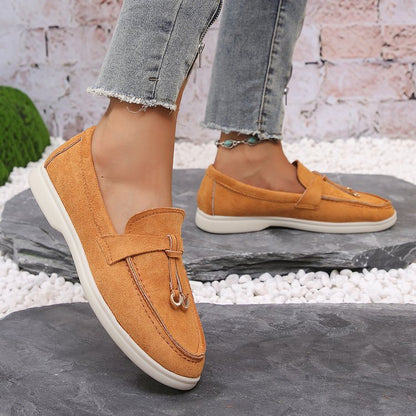 💝Summer Sale⭐Comfortable Women's Slip-On Sneakers: Casual Flat Loafers for Walking