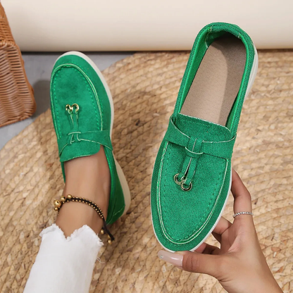💝Summer Sale⭐Comfortable Women's Slip-On Sneakers: Casual Flat Loafers for Walking