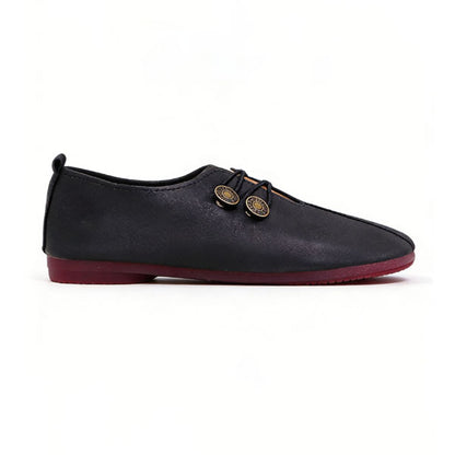 💝Summer Sale ⭐ Women's Elegant soft sole round toe buckle decoration Flat Shoes