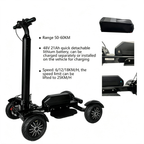 Foldable 4 Wheel Electric Golf Scooter Rideable Golf Trolley