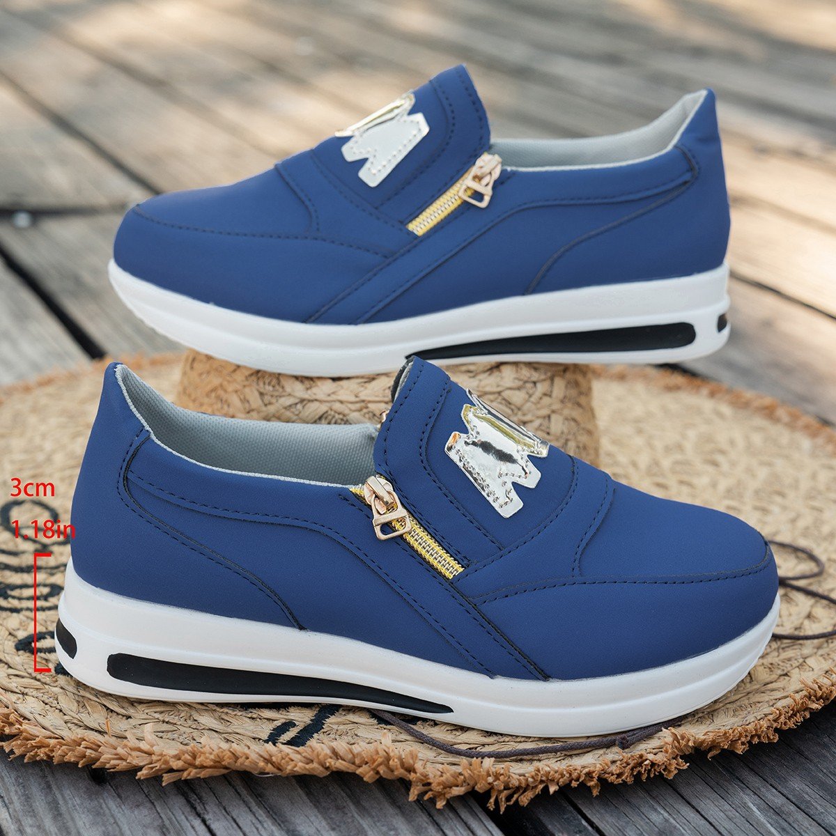 🔥49% OFF🔥Women’s Comfort Zip Slip-On Sneakers – Lightweight, Breathable & Easy Walk Design