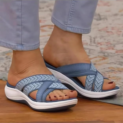 Hufu Women's Orthopaedic Sandals, Lightweight Comfortable Sandals with Arch Support, Summer Non-Slip Sandals, Leisure Slippers for Women